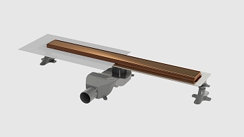 Фото Душевой лоток Boheme Premium Linear 982-60-BRB нерж.сталь, бронза браш 60 см