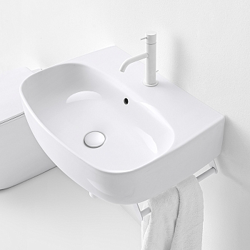 Фото Раковина Kerasan Nolita 534101*1 подвесная 60 см, цвет белый глянцевый