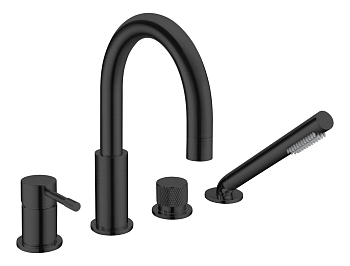 Фото Смеситель на борт ванны Boheme Uno 460-B черный