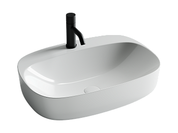 Фото Раковина Ceramicanova Element CN5012 накладная 59,5 × 42 × 15,5 см, белый глянцевый