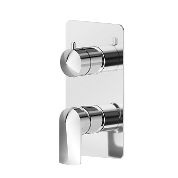 Фото Смеситель Newform Delta Zero 72274E.21.018 для душа с переключателем на 2 потока, хром глянец