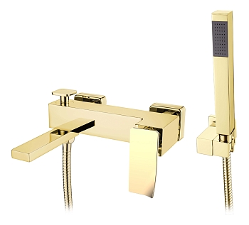 Фото Смеситель для ванны Boheme Q 143-GG.2 золото глянец