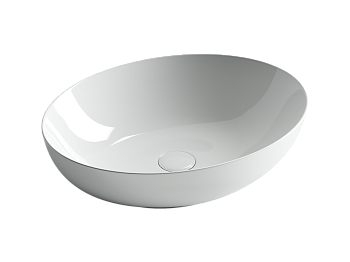 Фото Раковина Ceramicanova Element CN6017 накладная 52 × 39,5 × 13 см, белый глянцевый