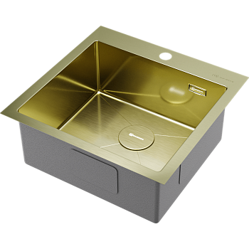 Фото Кухонная мойка Omoikiri Akisame 51-LG 4973439 светлое золото