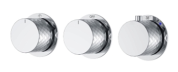 Фото Смеситель для душа Boheme Stick Diamond 124-T-3-CR.1 с термостатом на 3 потребителя, хром глянец