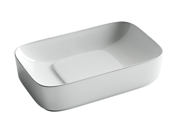 Фото Раковина Ceramicanova Element CN5021 накладная 60 × 37,5 × 14,5 см, белый глянцевый