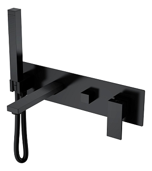 Фото Смеситель для ванны Boheme Qubic 474-2-B черный