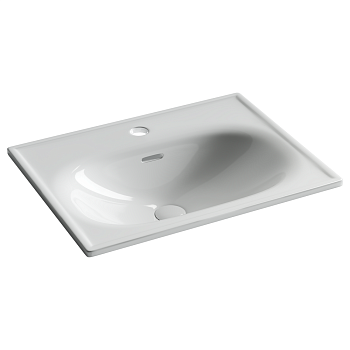 Фото Раковина Ceramicanova Sabo CN13001 мебельная 60 × 46 × 18 см, белый глянцевый