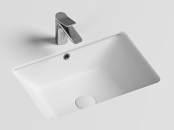Фото Раковина Ceramicanova Element CN6045 встраиваемая под столешницу 55 × 40 × 18,5 см, белый глянцевый