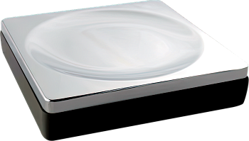 Фото Мыльница Boheme 10960-B-CR настольная черный/хром