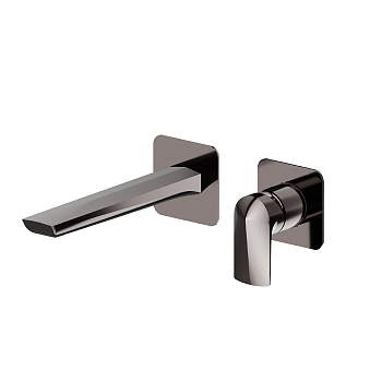 Фото Смеситель Newform Delta Zero 72228E.58.063 для раковины, оружейная сталь глянец PVD