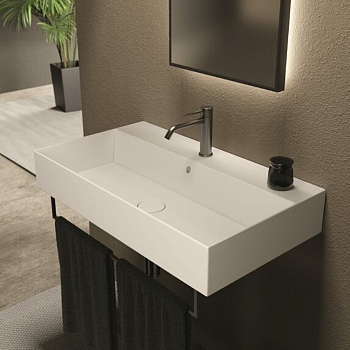 Фото Раковина Alice Spy 34330101 подвесная 81 см, цвет белый глянцевый