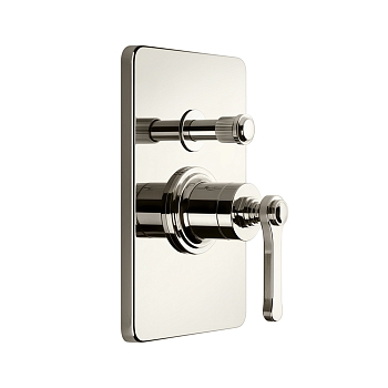 Фото Смеситель для душа Gessi Venti20 65079#720 с переключателем на 2 потока, никель глянец pvd