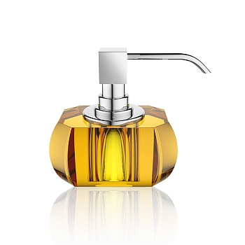 Фото Дозатор Decor Walther Kristall 0924281 настольный, хром/янтарь