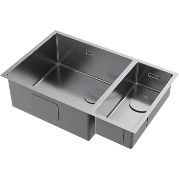 Фото Кухонная мойка Omoikiri Taki 69-2-U/IF-L Side-IN 4997049 нержавеющая сталь