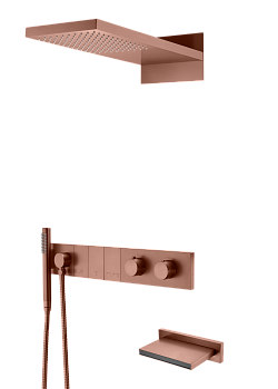 Фото Душевая система Boheme Zodiac 133-2-BRB термостат бронза браш