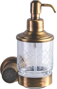 Фото Дозатор жидкого мыла Boheme Royal Cristal 10932-BR подвесной бронза