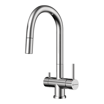 Фото Смеситель для кухни Omoikiri Akita-S-BN 4994302 нержавеющая сталь