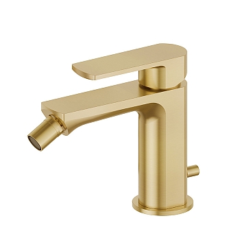 Фото Смеситель Newform Haka 72025.59.097 для биде с донным клапаном, золото браш PVD