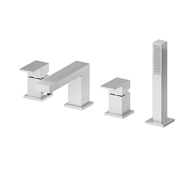 Фото Смеситель Newform Ergo Q 66482C.21.018 на борт ванны, хром глянец