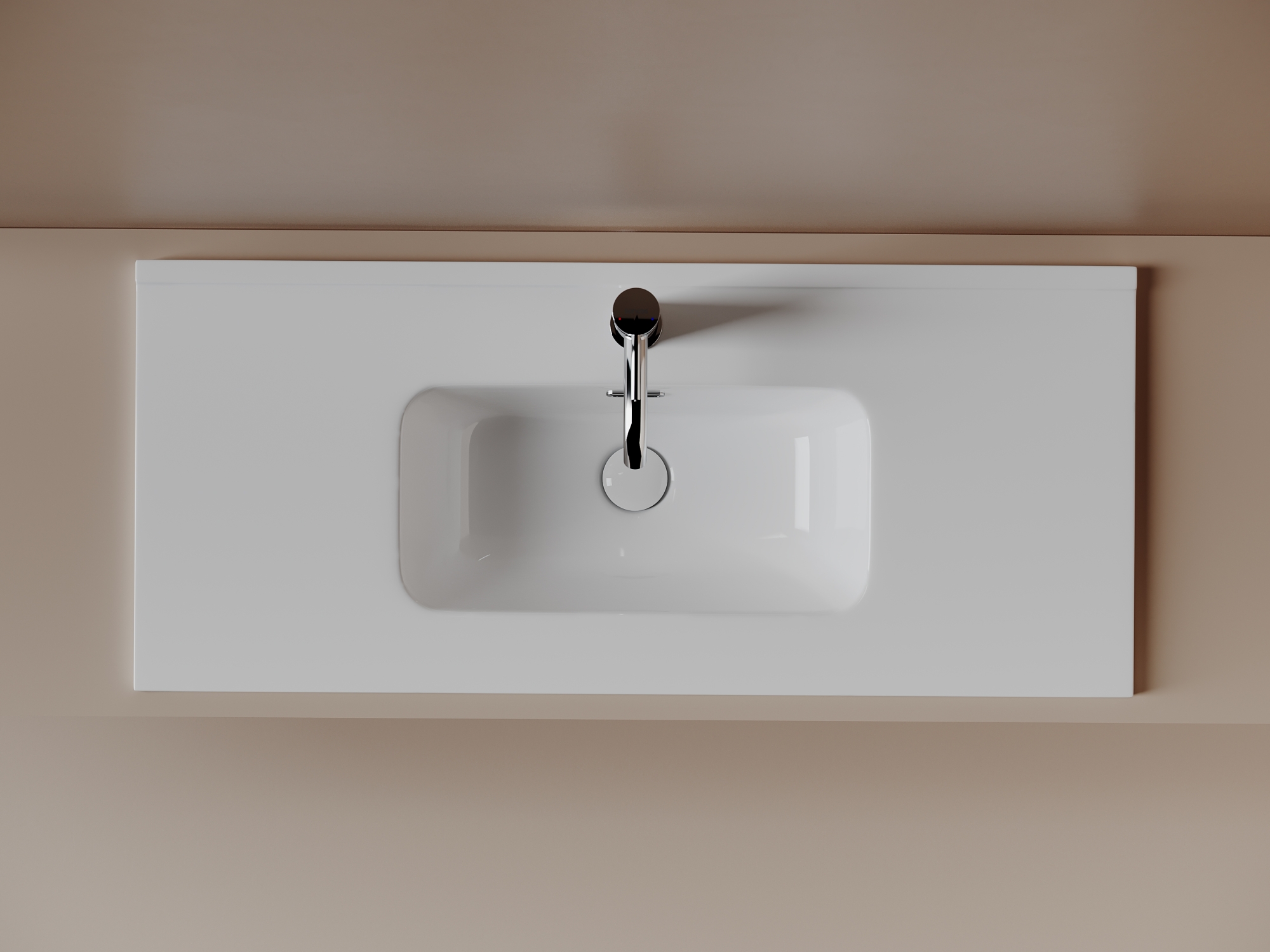 Фото Раковина Ceramicanova Compact CN7030 мебельная 91 × 39,5 × 17 см, белый глянцевый