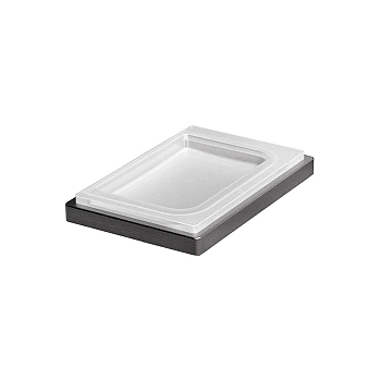 Фото Мыльница Colombo Look B1640.GM-VAN настольная графит матовый/стекло матовое