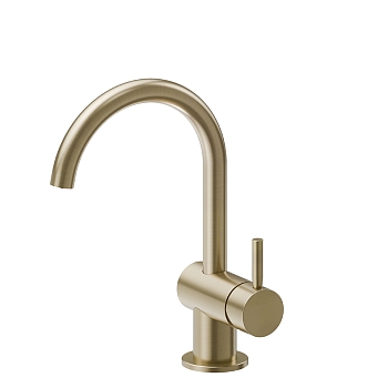 Фото Смеситель Newform Blink 70812.59.098 для раковины, шампань браш PVD