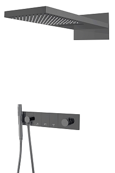 Фото Душевая система Boheme Zodiac 132-SGM shine gun metal, графит глянец