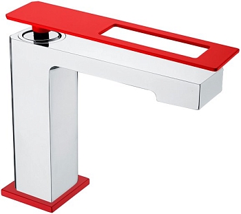 Фото Смеситель для раковины Boheme Q 141-CRR хром/Красный