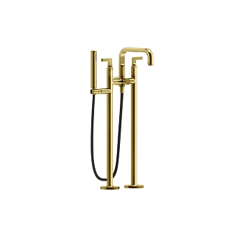 Фото Смеситель для ванны Gessi Inciso 58029#246 напольный, золото глянец pvd