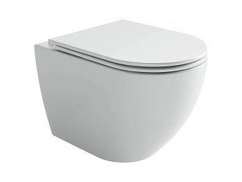 Фото Унитаз Ceramicanova Amato CN4013T с сиденьем подвесной, белый глянцевый