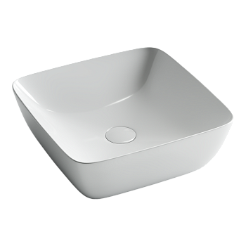 Фото Раковина Ceramicanova Forma CN2002 накладная 42 × 42 × 14,5 см, белый глянцевый
