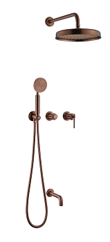 Фото Душевая система Boheme Eterna 174-2-CB cooper brushed, медь