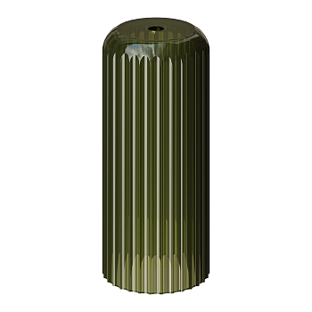 Фото Пьедестал для раковины Boheme Glow 810-BASE-RIB-G-OL напольный круглый рифленый 68 см, Olive (прозрачный изумрудный)