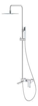 Фото Душевая стойка Boheme Q 148-WCR.2 белый глянец/хром глянец