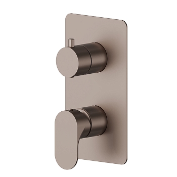 Фото Смеситель Newform Linfa II 69473E.M0.075 для душа с переключателем на 2 потока, пудровый розовый (Cipria)