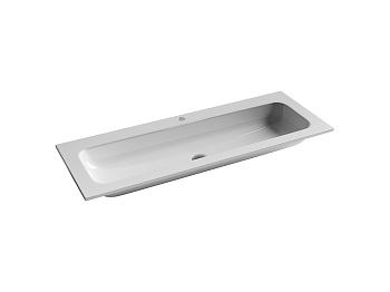 Фото Раковина Ceramicanova Grace CN7017 мебельная 121 × 45,7 × 13,7 см, белый глянцевый