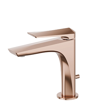 Фото Смеситель Newform Delta Zero 72210.58.061 для раковины с донным клапаном, медь глянец PVD