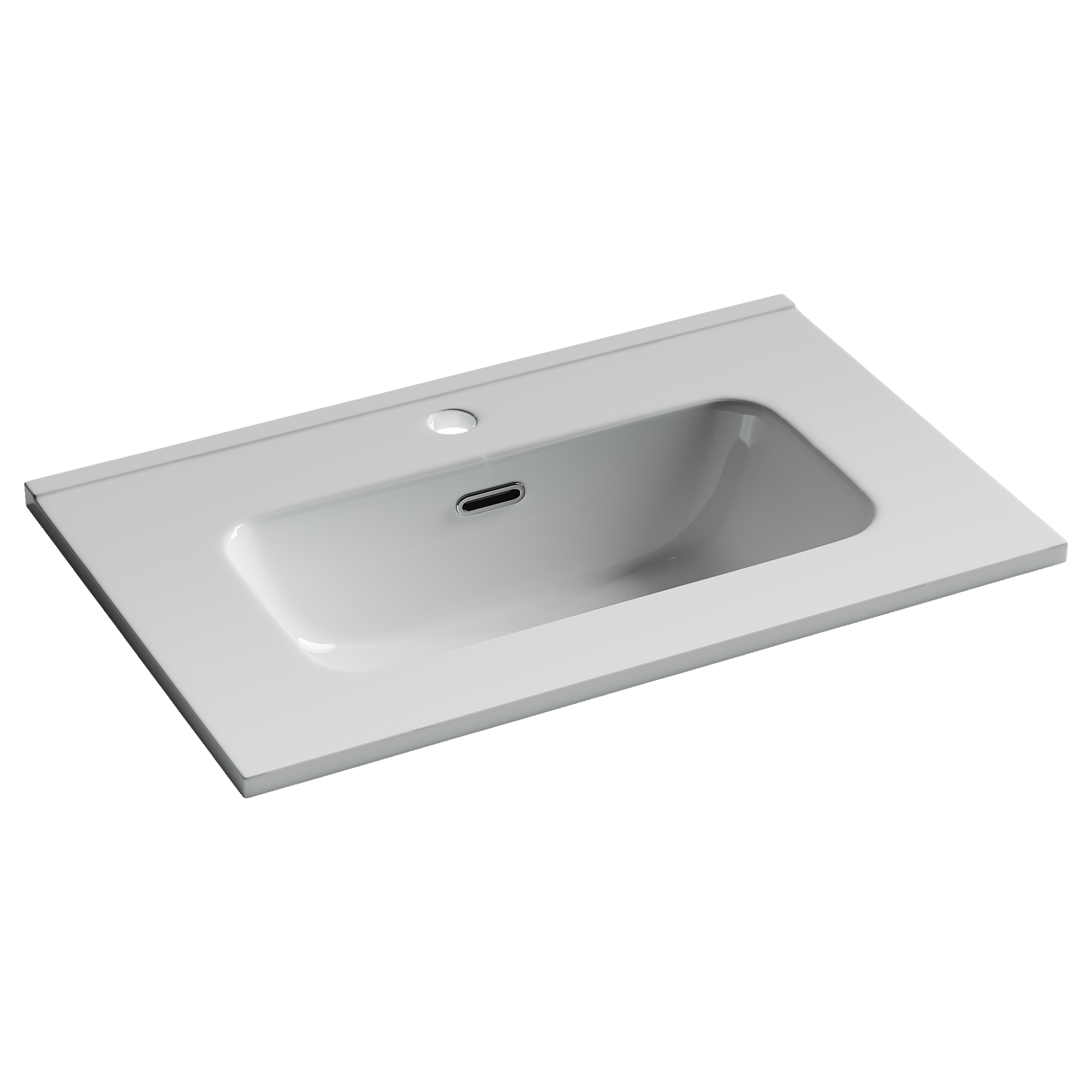 Фото Раковина Ceramicanova Compact CN7025 мебельная 61 × 39,5 × 17 см, белый глянцевый