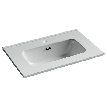 Фото Раковина Ceramicanova Compact CN7025 мебельная 61 × 39,5 × 17 см, белый глянцевый