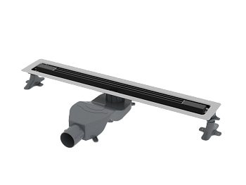Фото Душевой лоток Boheme B&T Infinity 981-80-B, 80 см, с сифоном, черный матовый