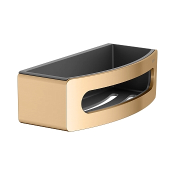 Фото Полка для ванной Keuco Elegance 11658250001 подвесной brushed brass/anthracite