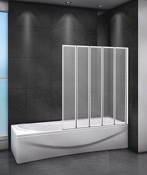 Фото Шторка на ванну CEZARES RELAX-V-5-120/140-P-Bi-R