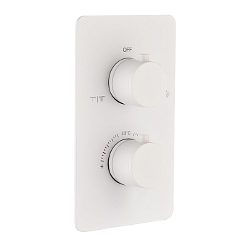 Фото Смеситель для душа Boheme Cell 134-2-MW термостат на 2 потока белый матовый