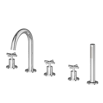 Фото Смеситель Newform Blink 70882C.21.018 на борт ванны, хром глянец