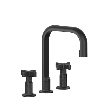 Фото Смеситель для раковины Gessi Inciso 58113#299 с донным клапаном, черный матовый