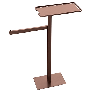 Фото Стойка Boheme 10952-CB с полкой и держателем буамги,  медь браш