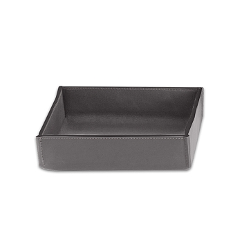 Фото Лоток Decor Walther Nappa 0938393 настольный 17х17х4,5 см, натуральная кожа цвет серый