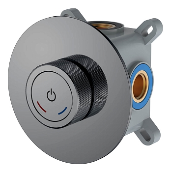 Фото Смеситель для душа Boheme Tech 154-4-SGM shine gun metal, графит глянец