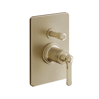 Фото Смеситель для душа Gessi Venti20 65079#726 с переключателем на 2 потока, бронза браш pvd